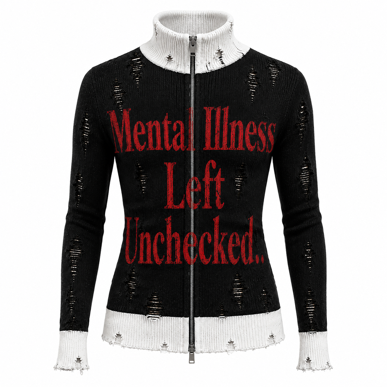 ZIP UP KNIT JACKET